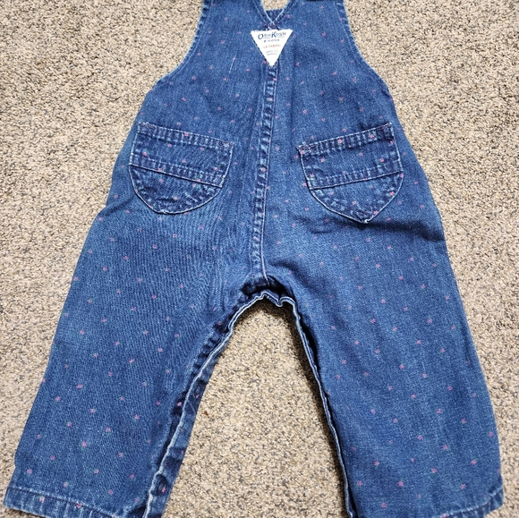 Vintage Oshkosh rosebud designs denim overalls - Picture 4 of 4